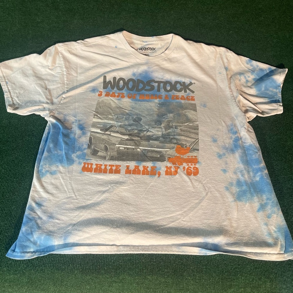 Woodstock T-shirt Tan White Lake NY 1969 Music Festival Men’s Size 2x